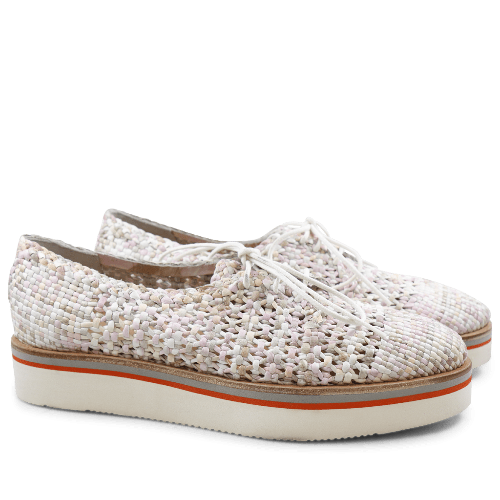 Derby Schuhe Cyrine 1 Woven PR 2603 White XL Malden White