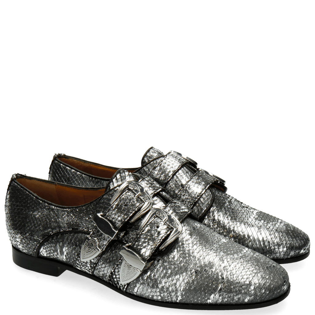 Monk Schuhe Scarlett 12 Snake Silver Buckle