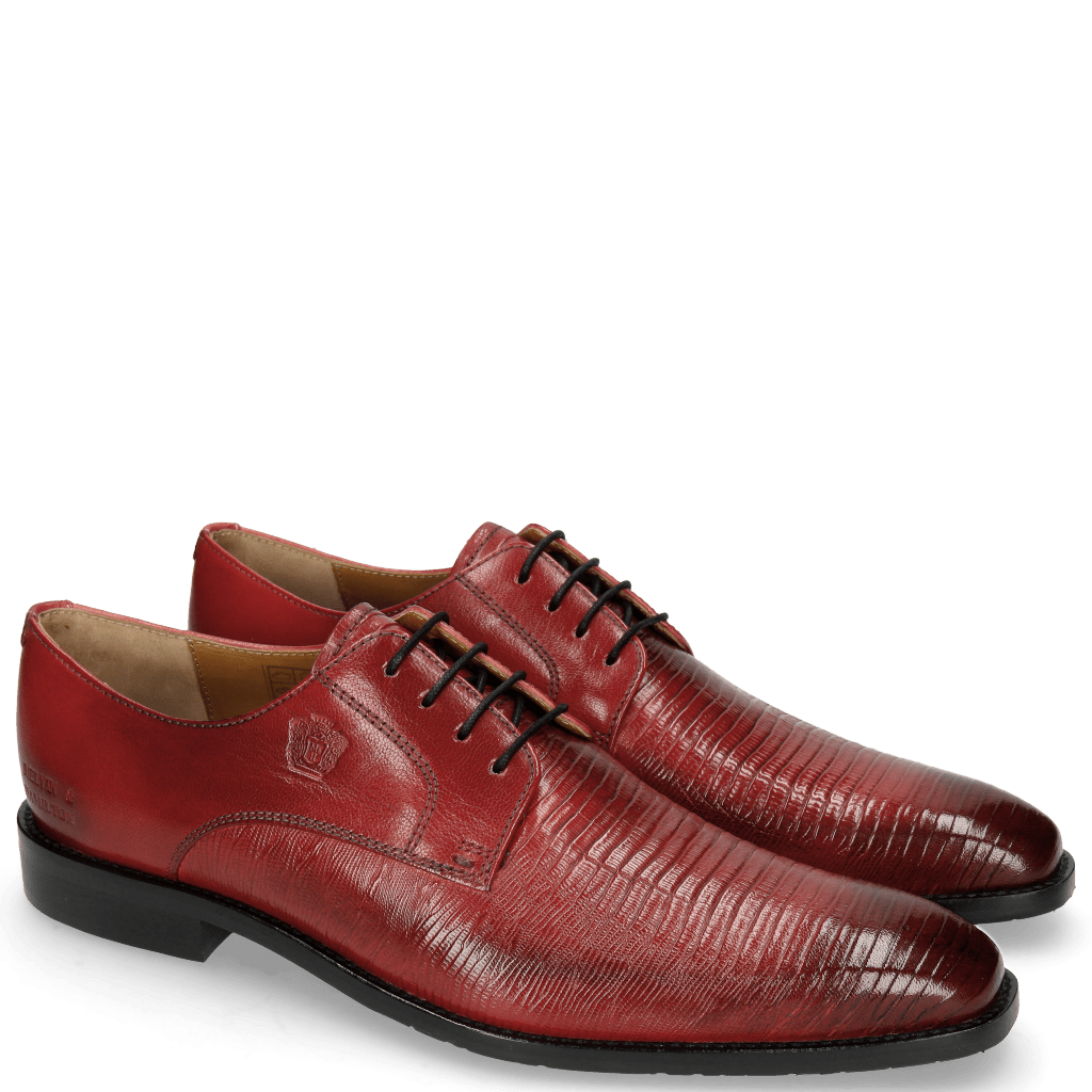 Derby Schuhe Martin 1 Venice Guana Ruby Laces Navy