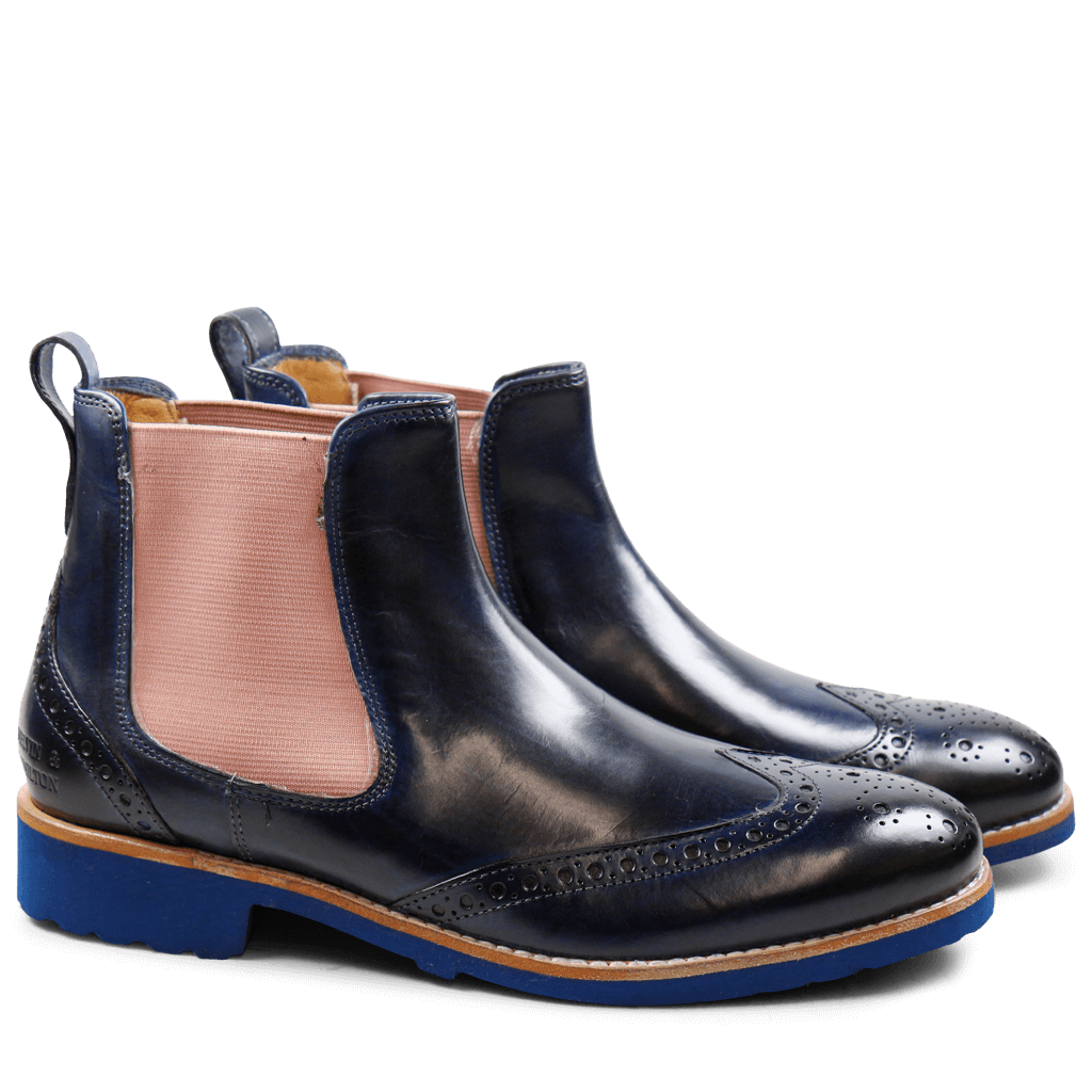 Stiefeletten Amelie 5 Crust Mid Blue Elastic Rose Rook D Blue
