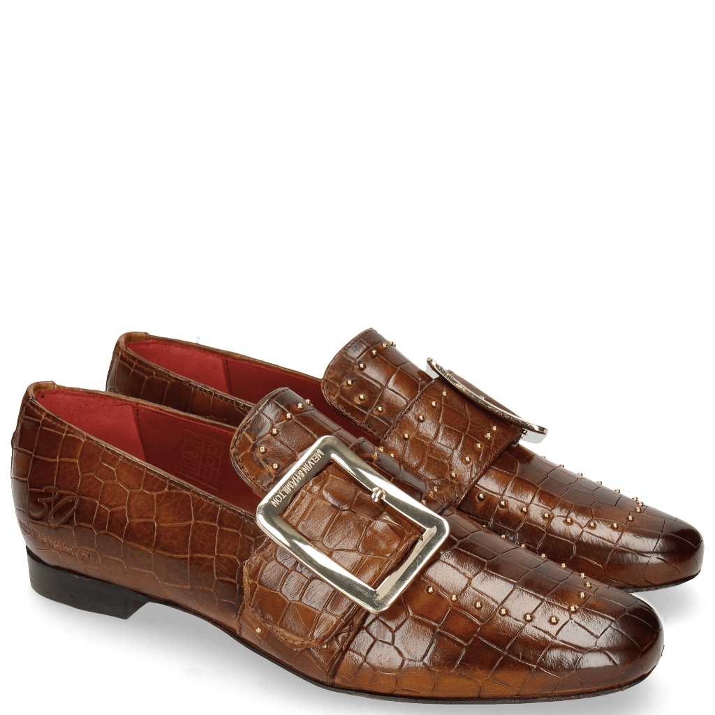Loafers Luna 3 Crock Wood Rivets Gold