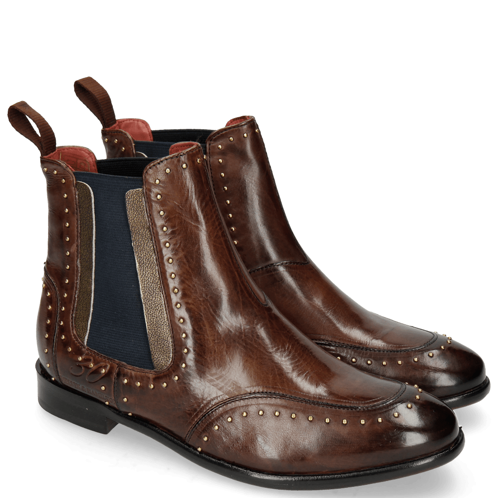 Stiefeletten Daisy 4 Mogano Nappa Aztek Rivets