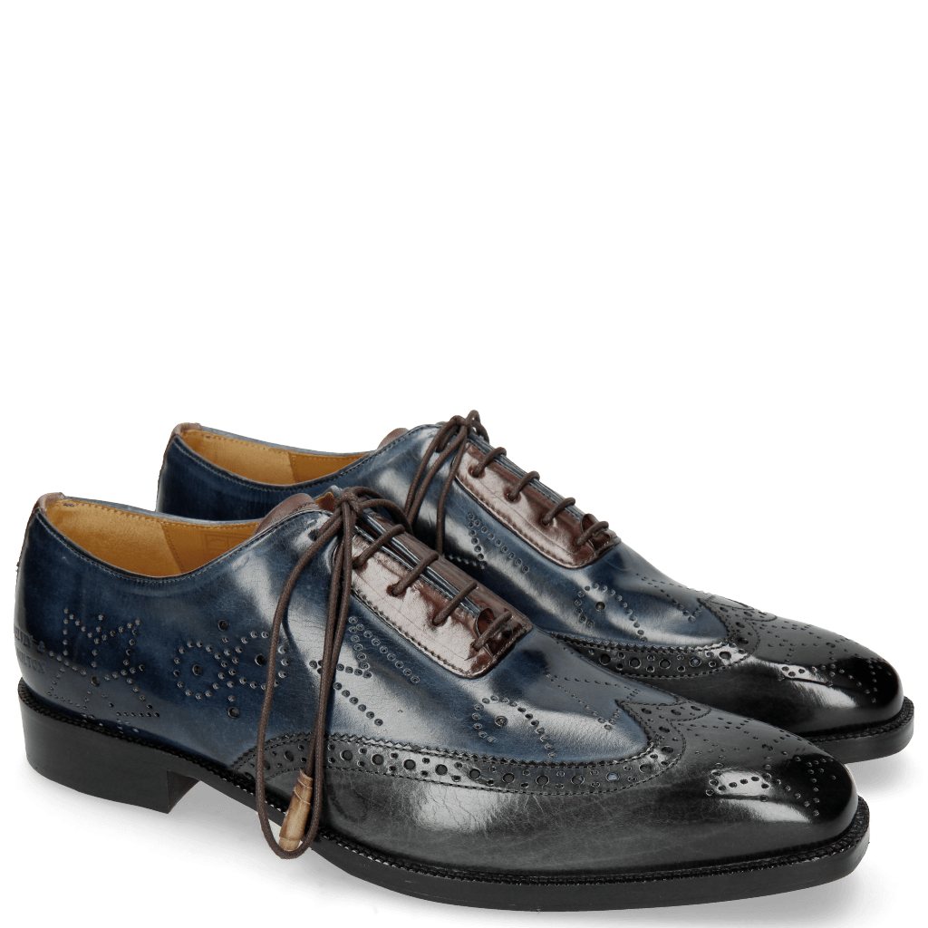 Oxford Schuhe Jeff 27 Grigio Helio Wine HRS