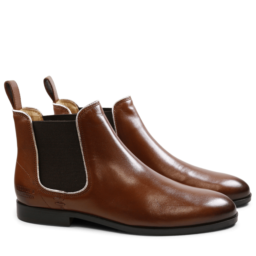 Stiefeletten Susan 10 Salerno Wood Binding Metalic Elastic Brown HRS