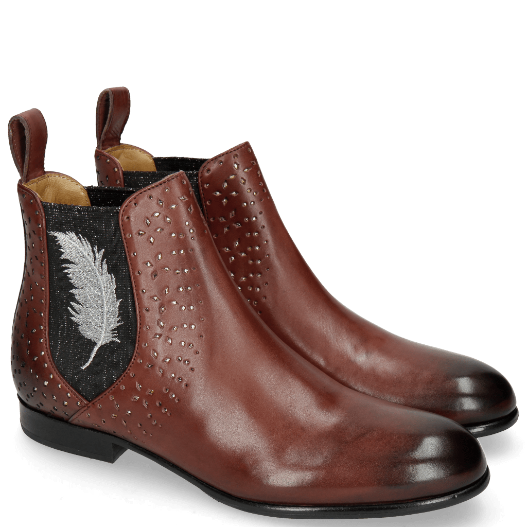 Stiefeletten Sally 83 Plum Elastic Glitter
