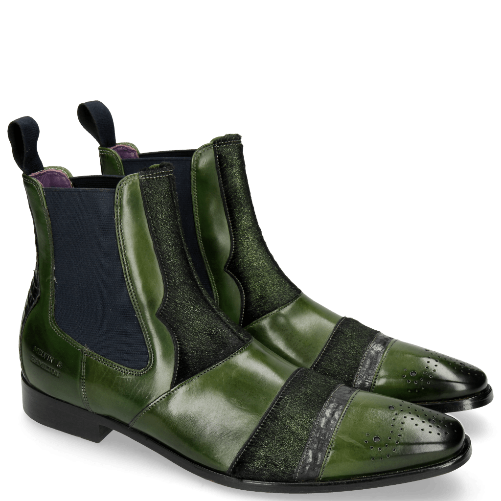 Stiefeletten Elvis 12 Ultra Green Wellington Lead Hair On