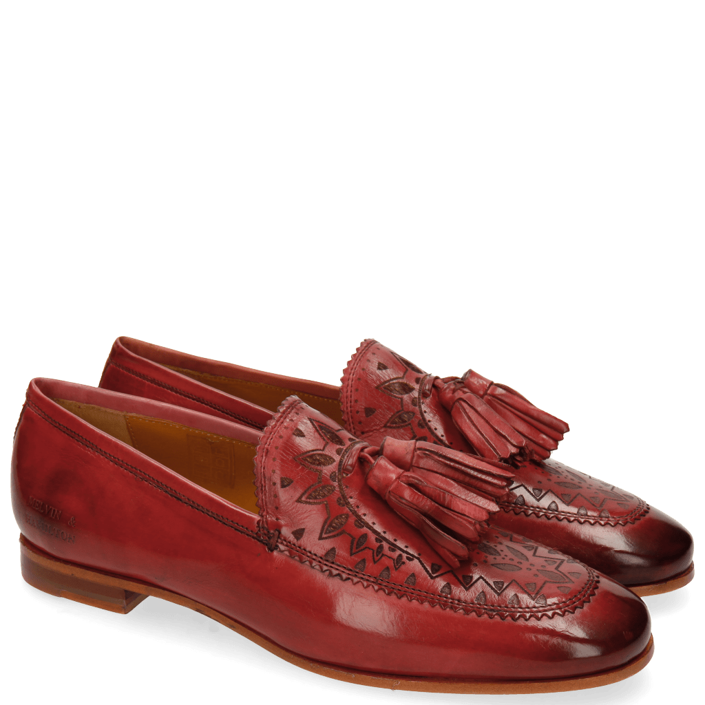 Loafers Scarlett 15 Rich Red Lasercut