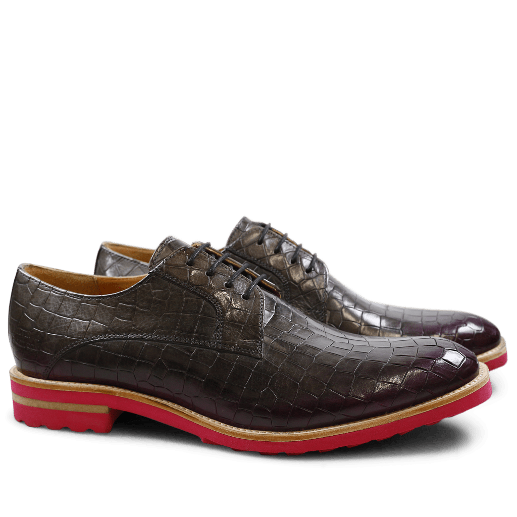 Derby Schuhe Eddy 8 Crock Smoke Shade Dark Pink Aspen Fuxia