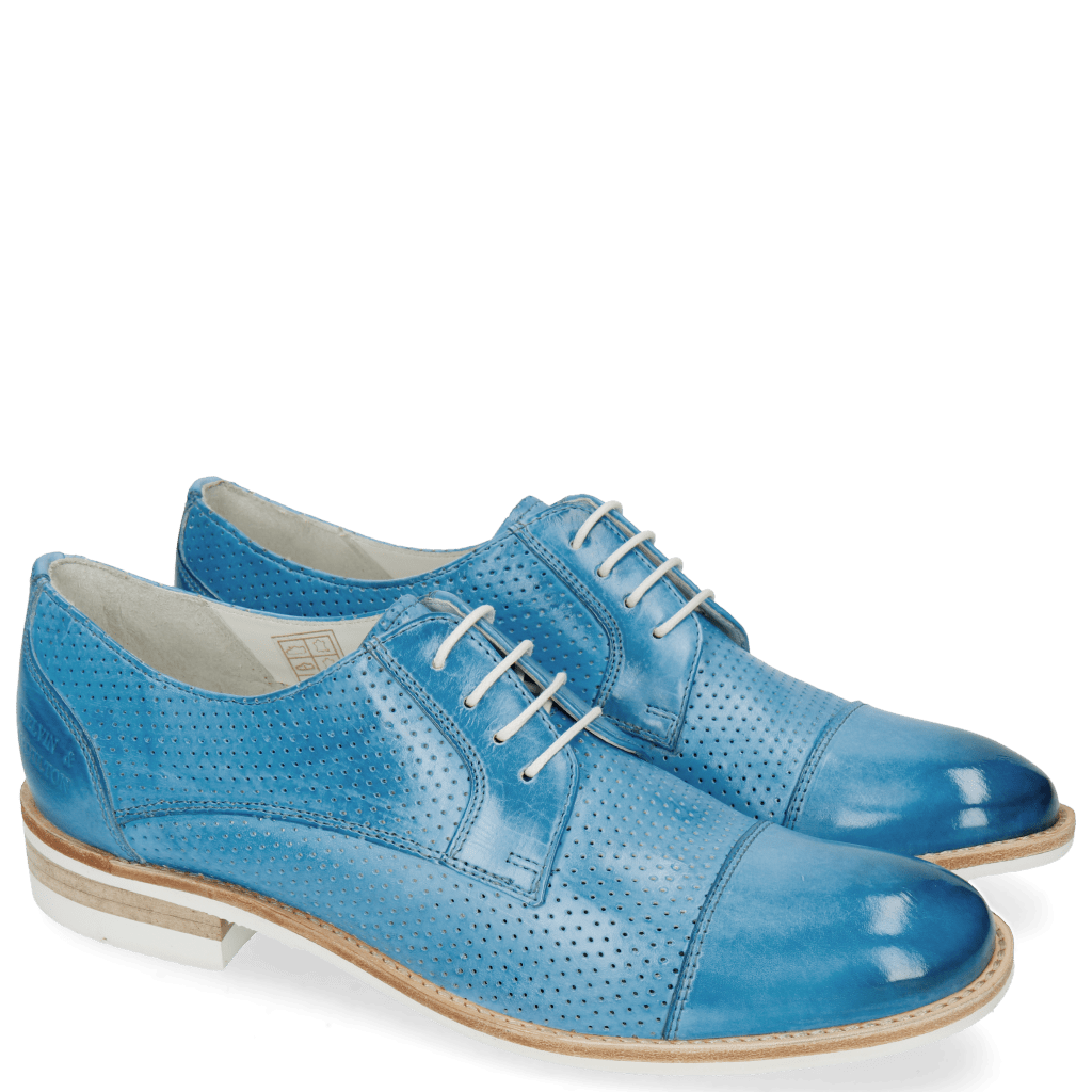 Derby Schuhe Amelie 2 Vegas Perfo Bluette