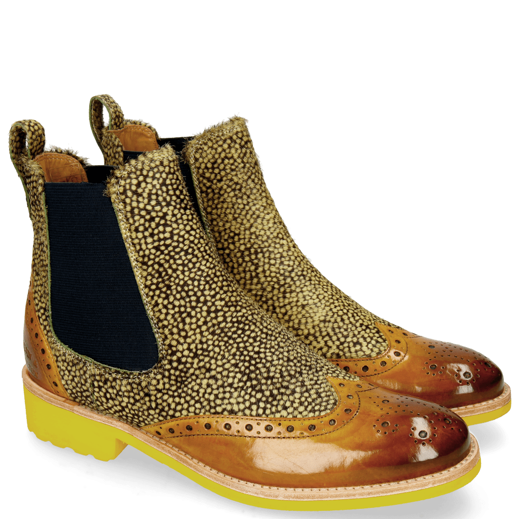 Stiefeletten Amelie 5 Hairon Yellow Dark Finishing Halftone
