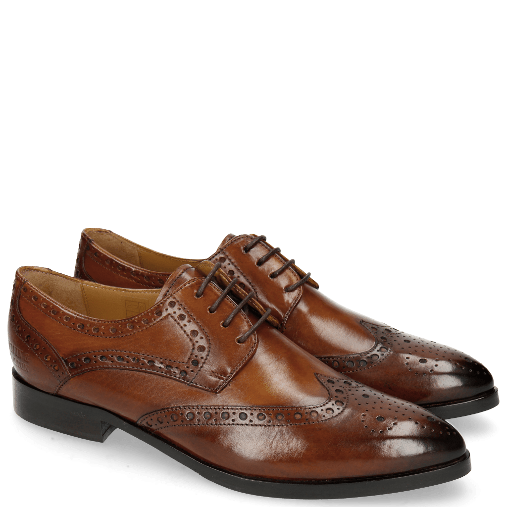 Derby Schuhe Jessy 6 Wood HRS Brown