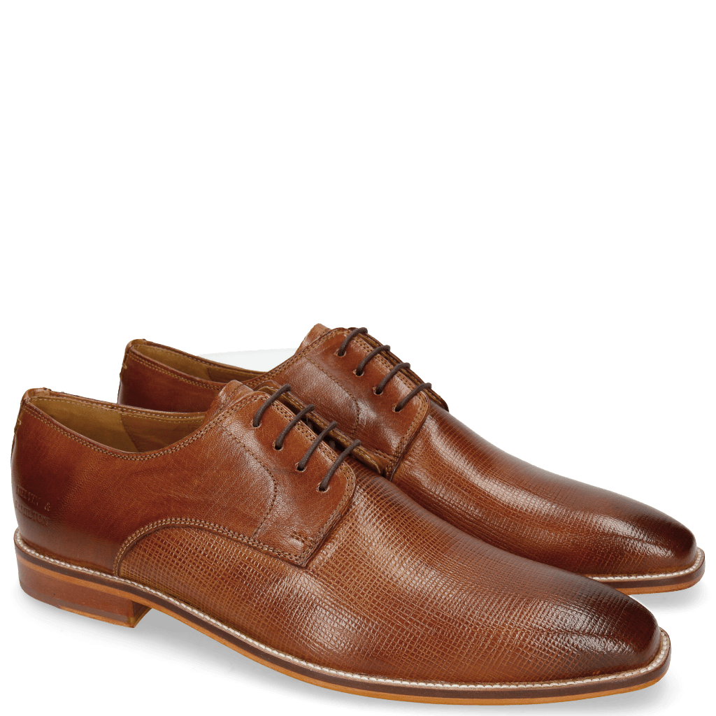 Derby Schuhe Alex 1 Venice Haina Tan Tex