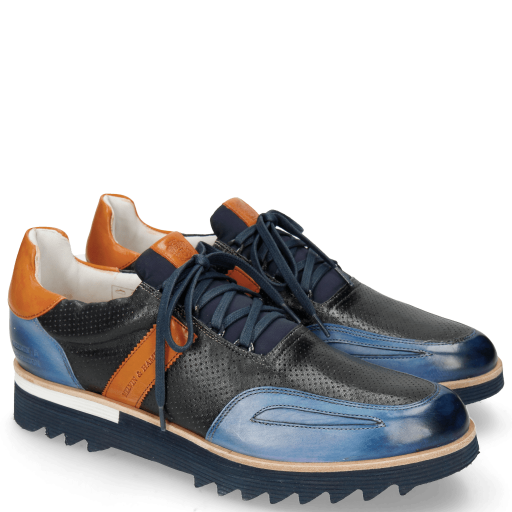 Sneakers Hank 2 Vegas Electric Blue Perfo Navy Orange