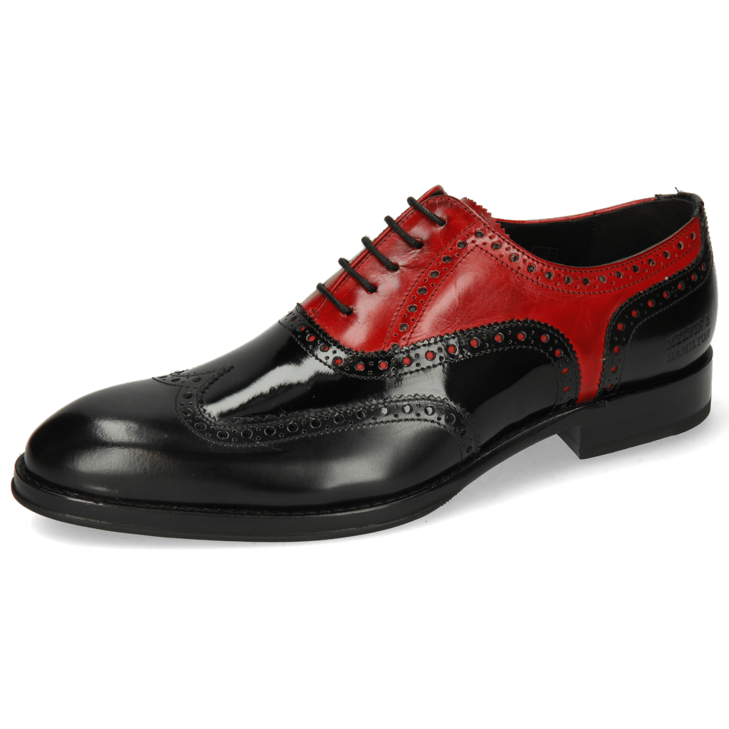 Oxford Schuhe Kane 36 Rubber Patent Black Ruby