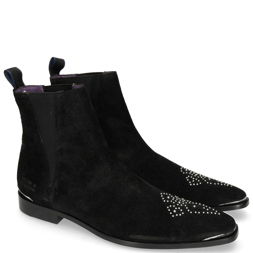 Stiefeletten Elvis 44 Suede Patinni Black Rivets