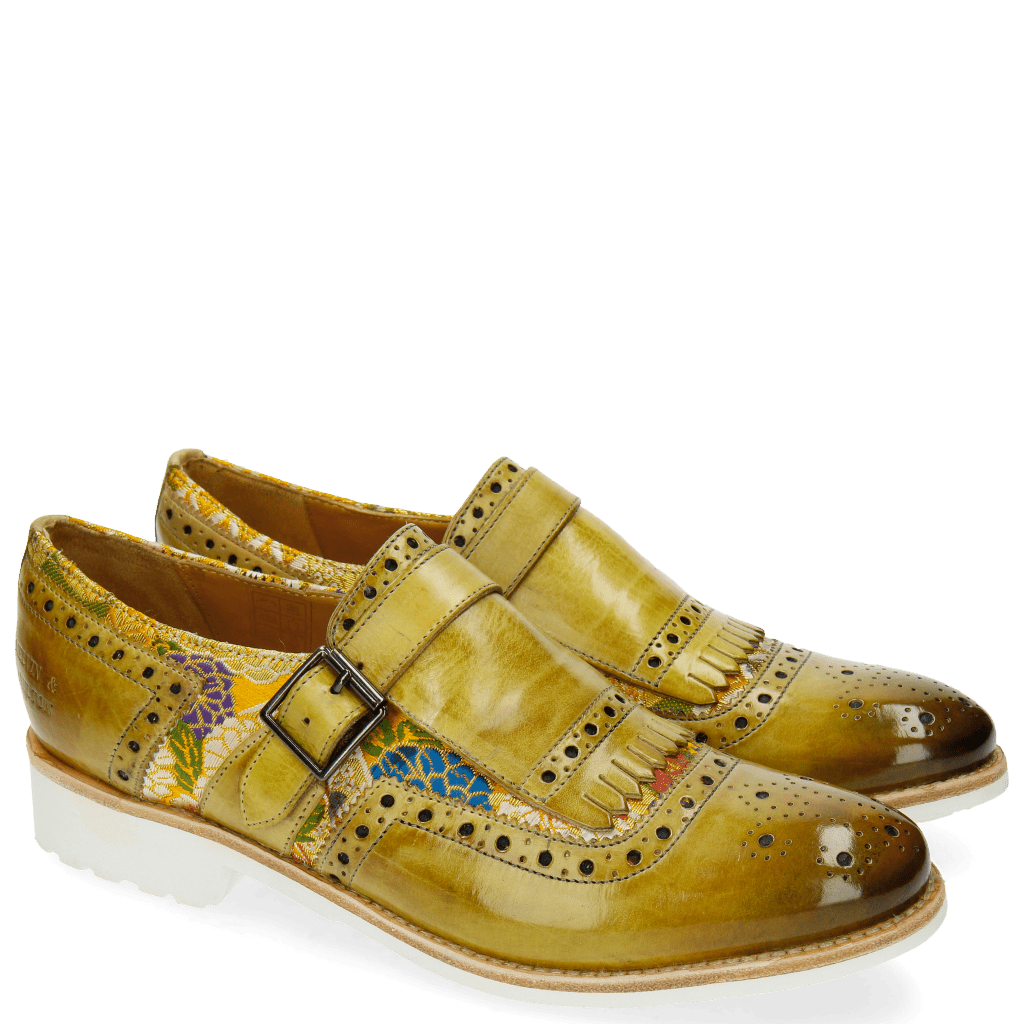 Monk Schuhe Amelie 42 Textile Glory Cedro Mandarine