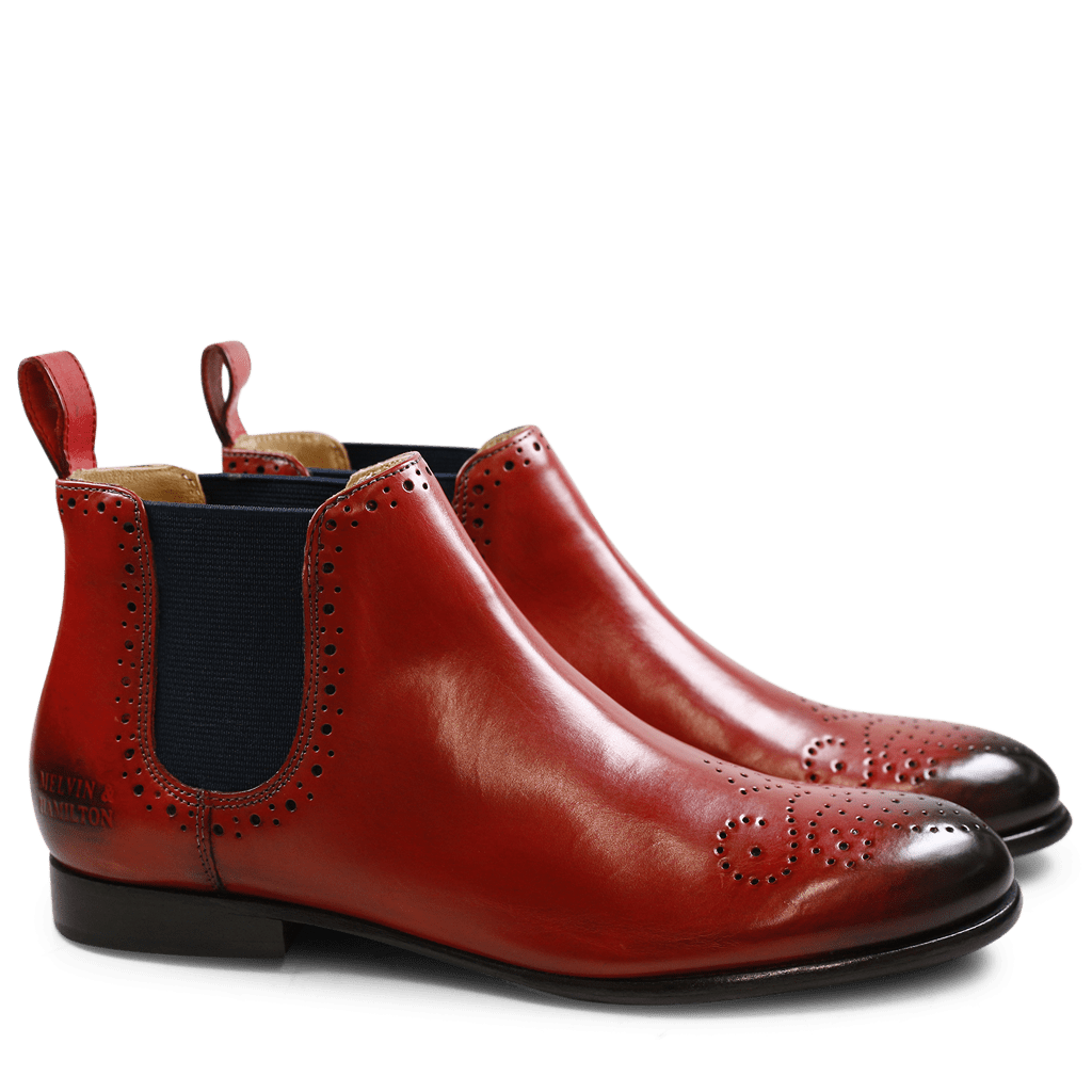 Stiefeletten Sally 16 Rich Red Elastic Navy