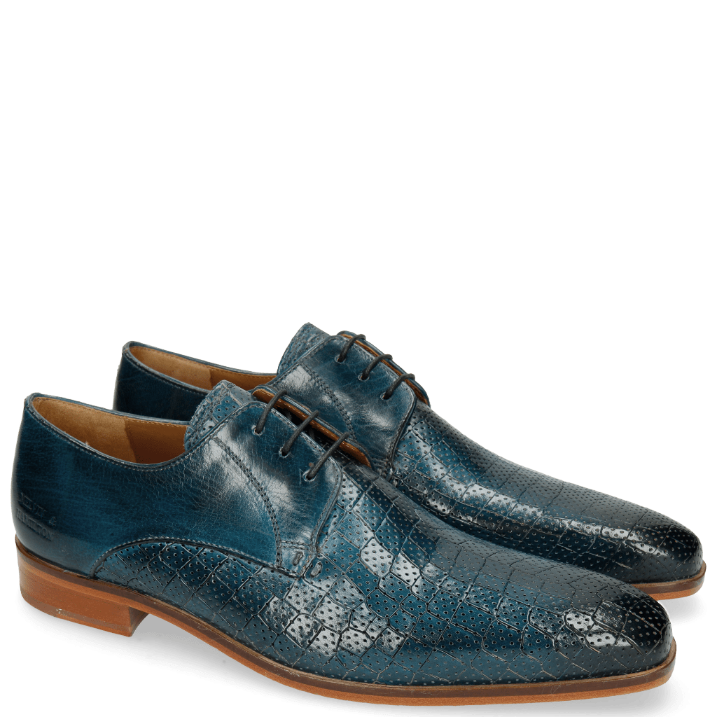 Derby Schuhe Lance 8 Crock Perfo Mid Blue