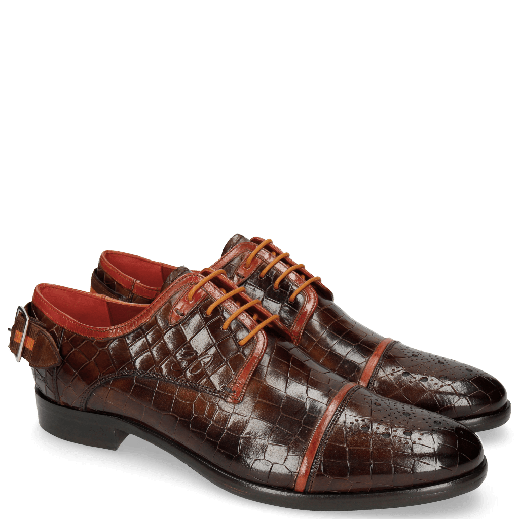 Derby Schuhe Clint 4 Crock Mid Brown Deco