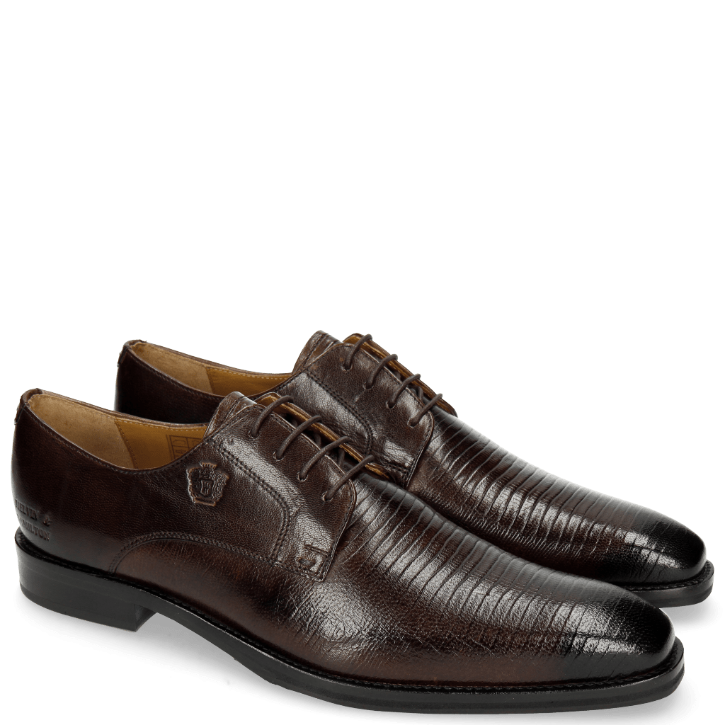 Derby Schuhe Martin 1 Venice Guana Dark Brown
