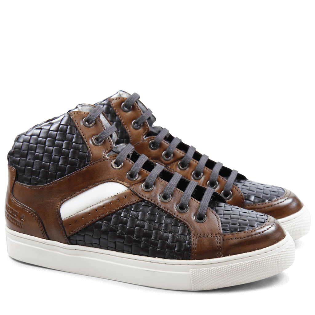 Sneakers Jeanne 2 Brilliant Wood Woven Dark Brown RS White