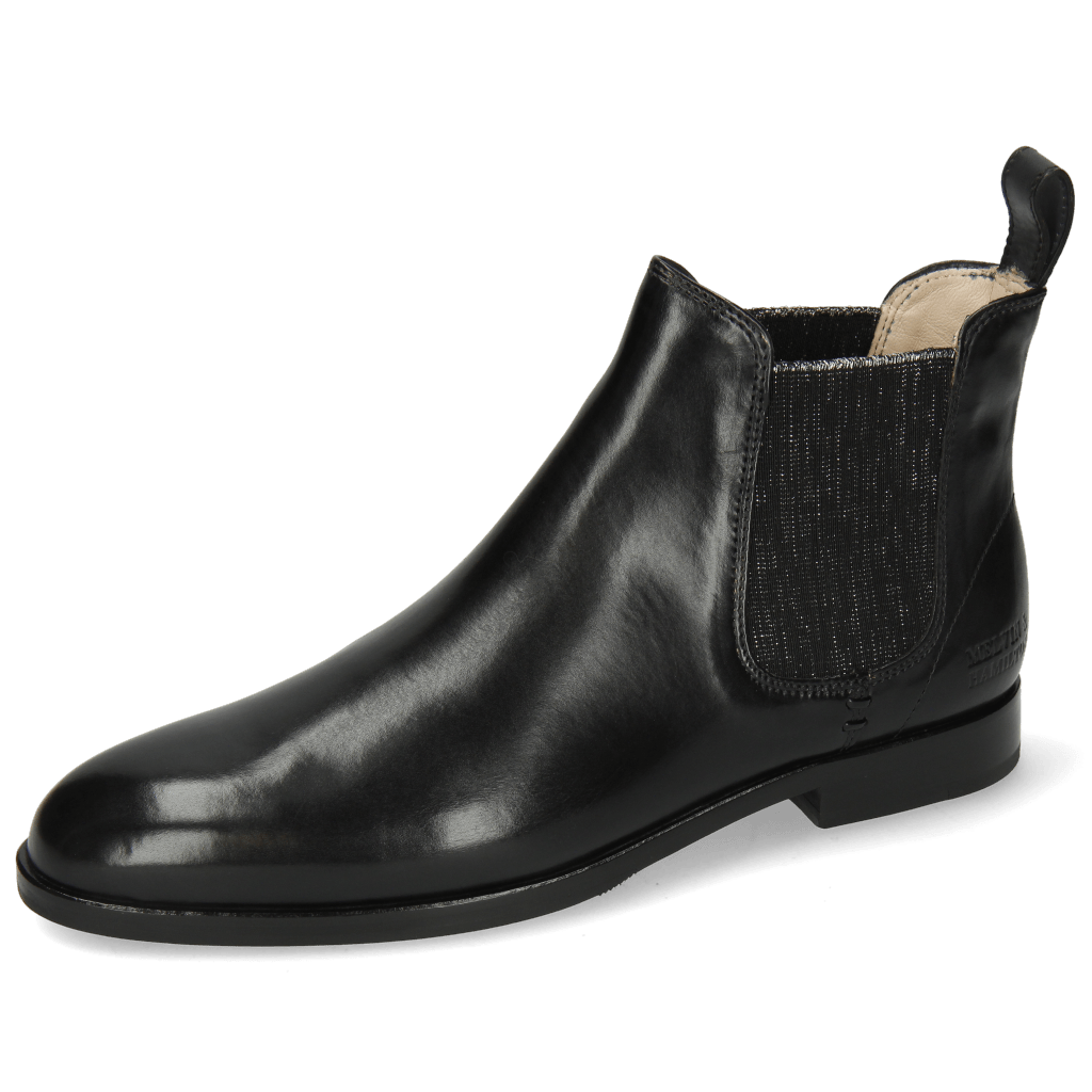 Stiefeletten Susan 10 Black Elastic Glitter Black Lining Nappa Beige HRS