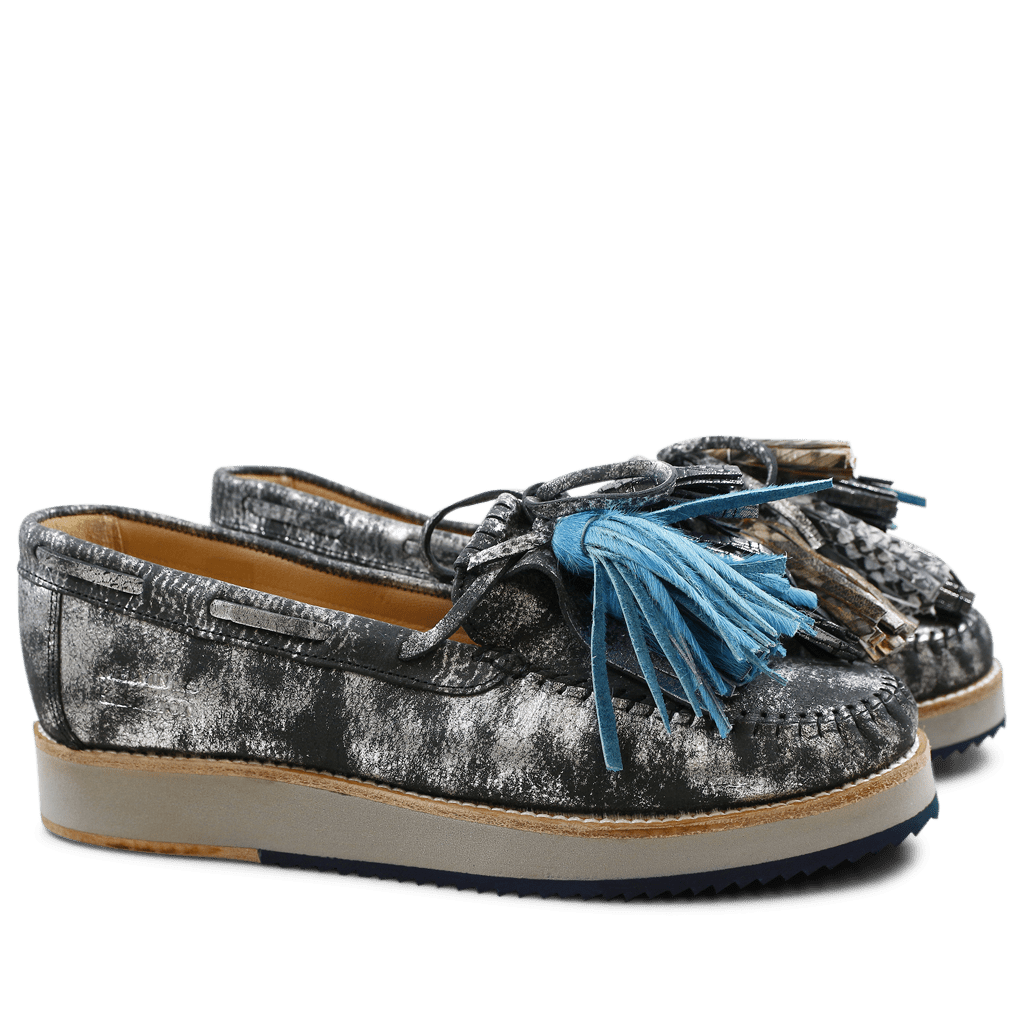 Loafers Bea 4 Graphite Black Tassel Multi
