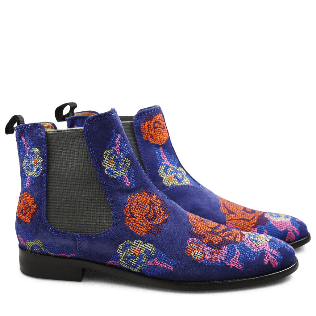 Stiefeletten Roberta 8 Suede Royal Embrodery Multi Elastic Grey LS