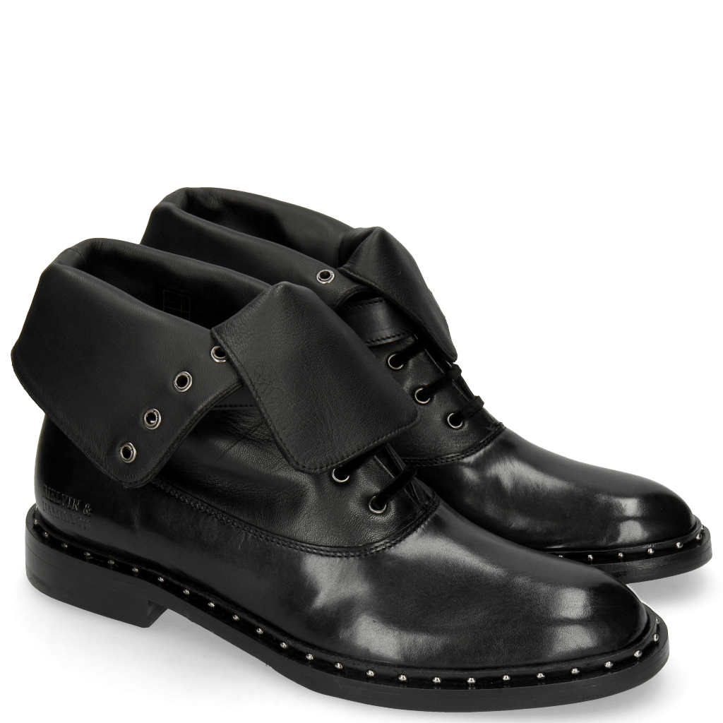 Stiefeletten Sally 81 Black Nappa Laces Velvet