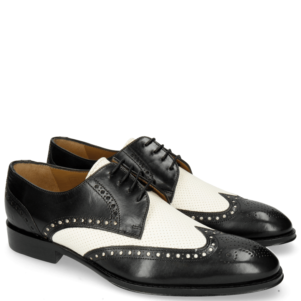 Derby Schuhe Kane 5 Black Perfo White