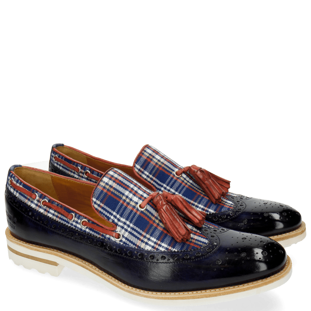 Loafers Eddy 16 Textile Check Navy Multi