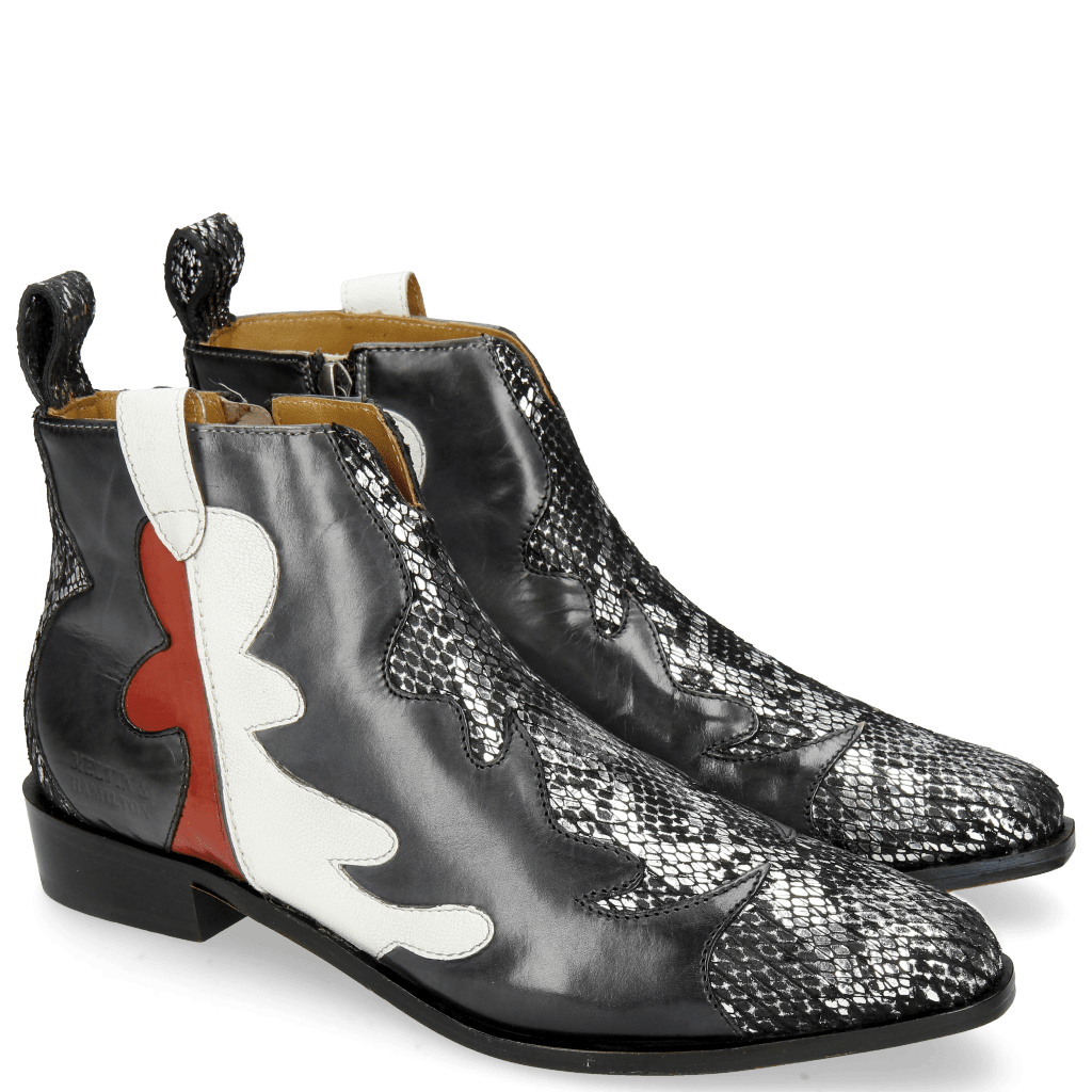 Stiefeletten Marlin 7 Snake Silver Black London Fog