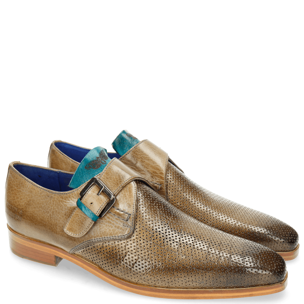 Monk Schuhe Lewis 33 Crock Perfo Tongue Loop Oxygen