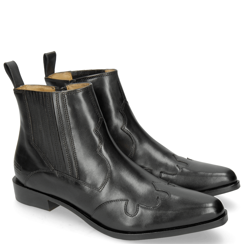 Stiefeletten Marlin 25 Black Elastic Black Lining Rich Tan HRS Black