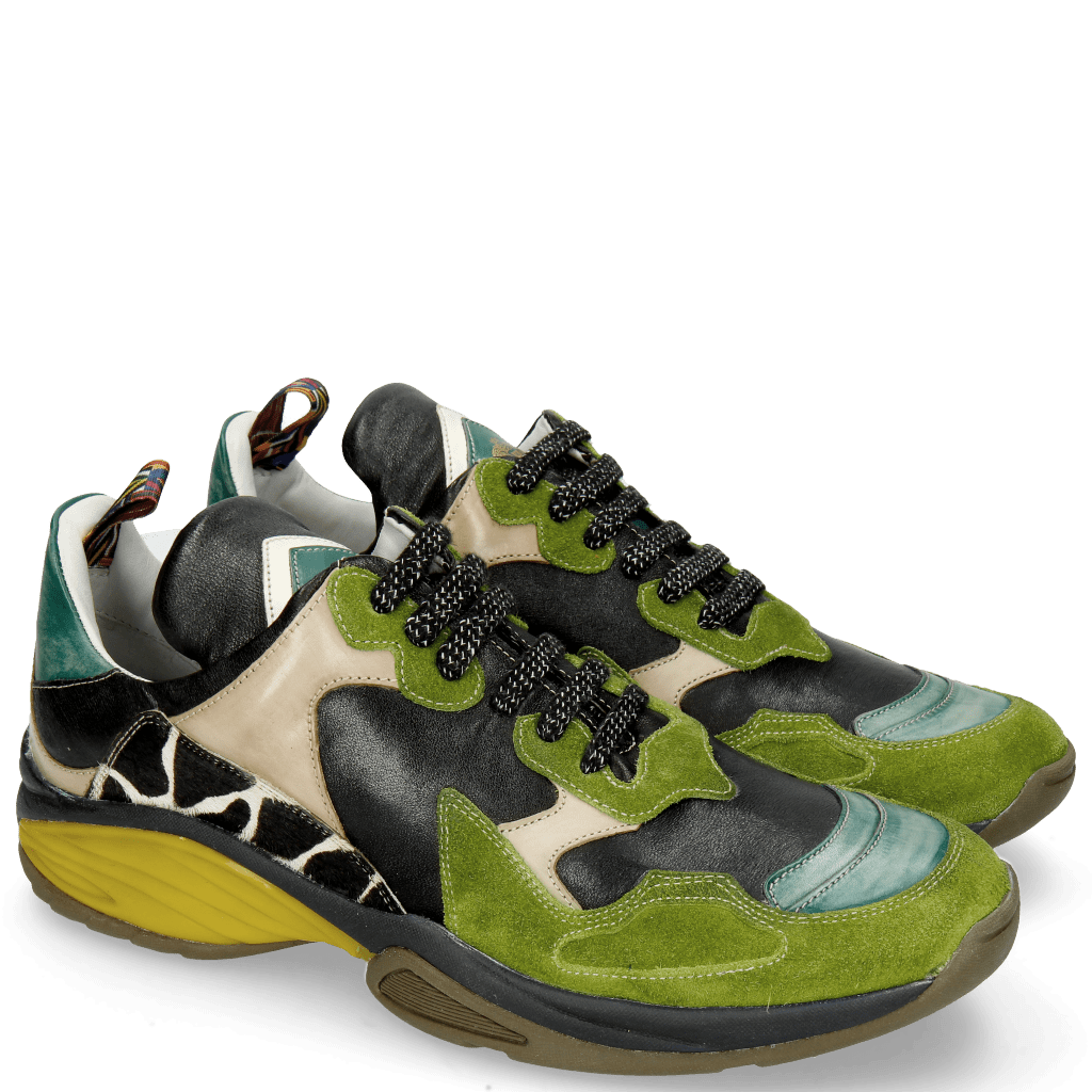 Sneakersy Kobe 1 Suede Pattini New Grass Pine Verde Chiaro Nappa Black Hairon Giraffe