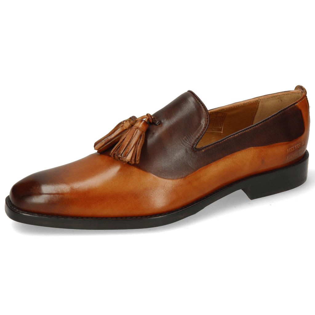 Mokasyny Leonardo 24 Tan Shade Dark Brown