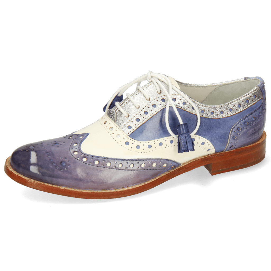 Oksfordki Amelie 70 Vegas Moroccan Blue White Cherso Silver Wind