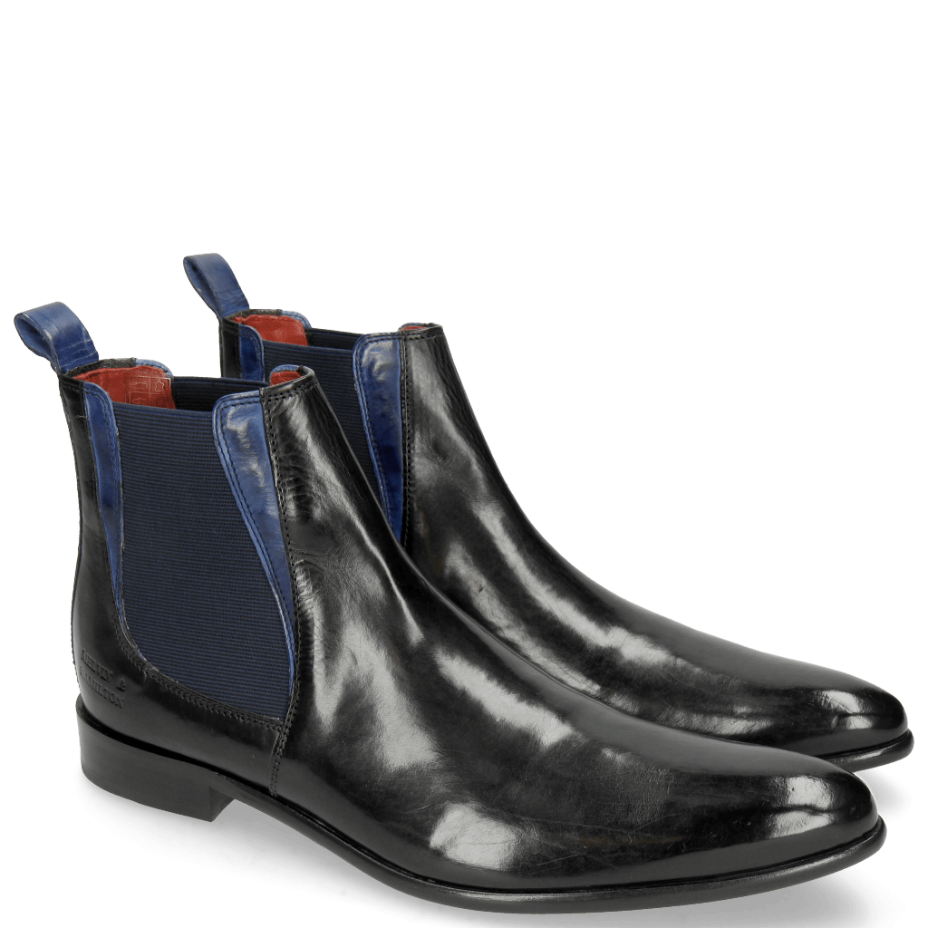 Botki Toni 6 Black Electric Blue Elastic Navy