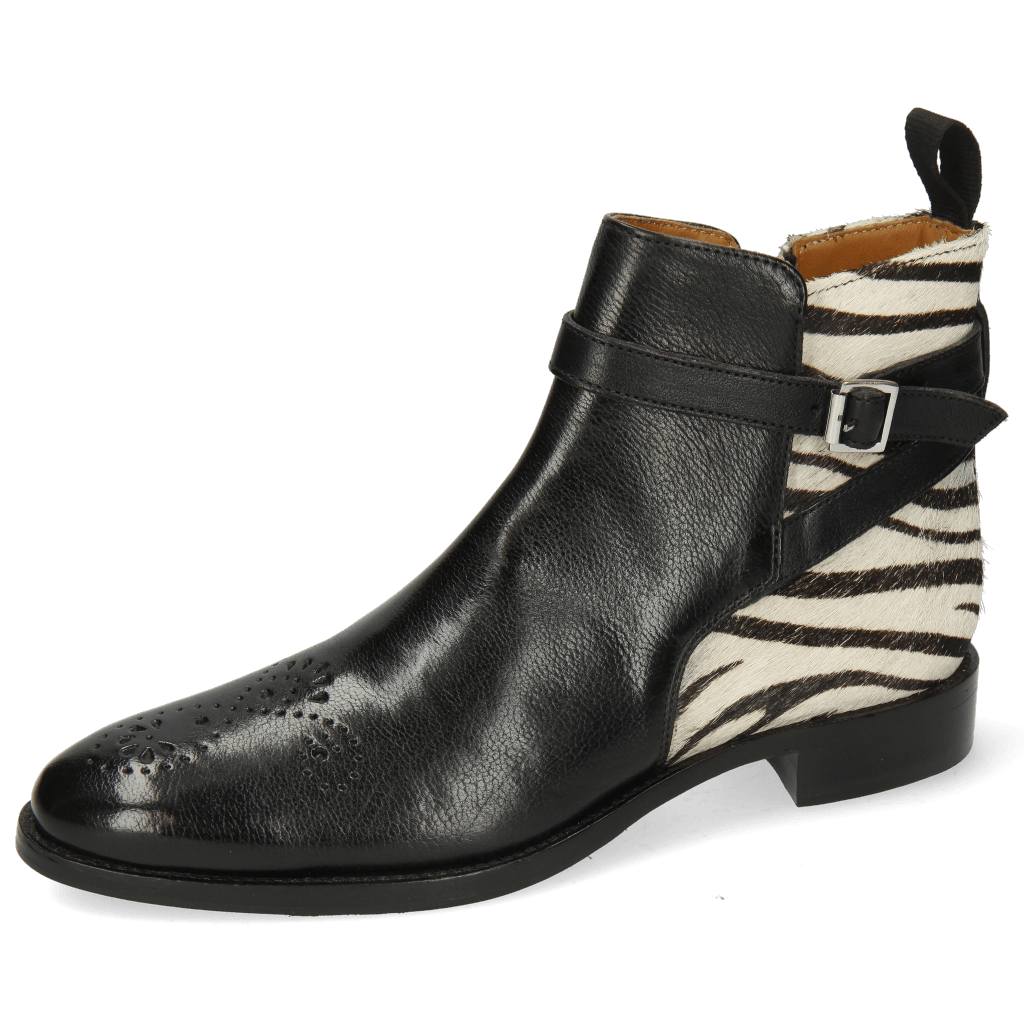 Botki Betty 8 Pisa Black Hairon Zebra