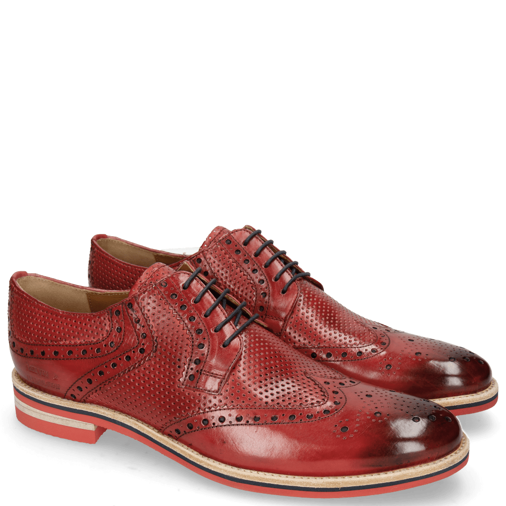 Derby shoes Clint 19 Perfo Ruby Lining Rich Tan