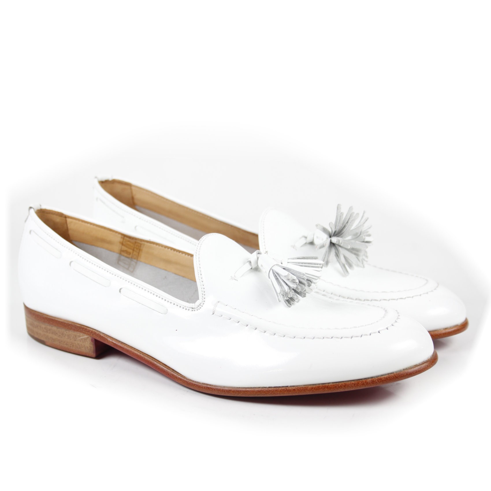 White patent loafers womens Clearance