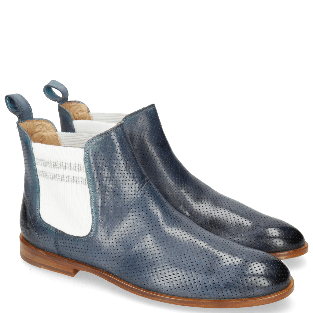 Ankle boots Susan 10 Perfo Moroccan Blue Elastic Nadal