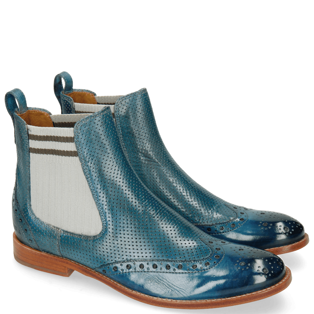 Ankle boots Amelie 5 Perfo Bluette