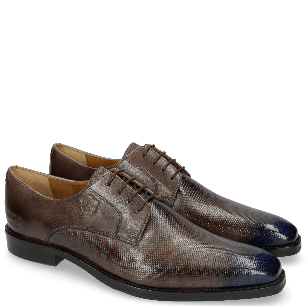 Derby shoes Martin 1 Venice Dice No 11 Stone Toe Electric Blue