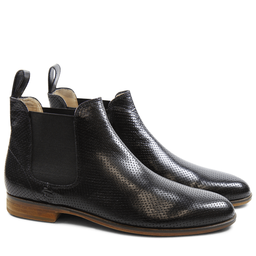 Ankle boots Susan 10 Salerno Perfo Black Elastic Black LS