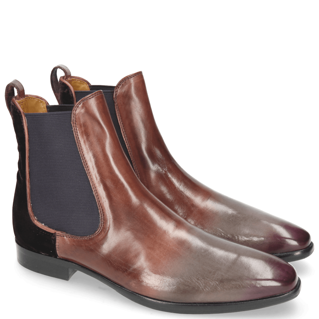plum chelsea boots