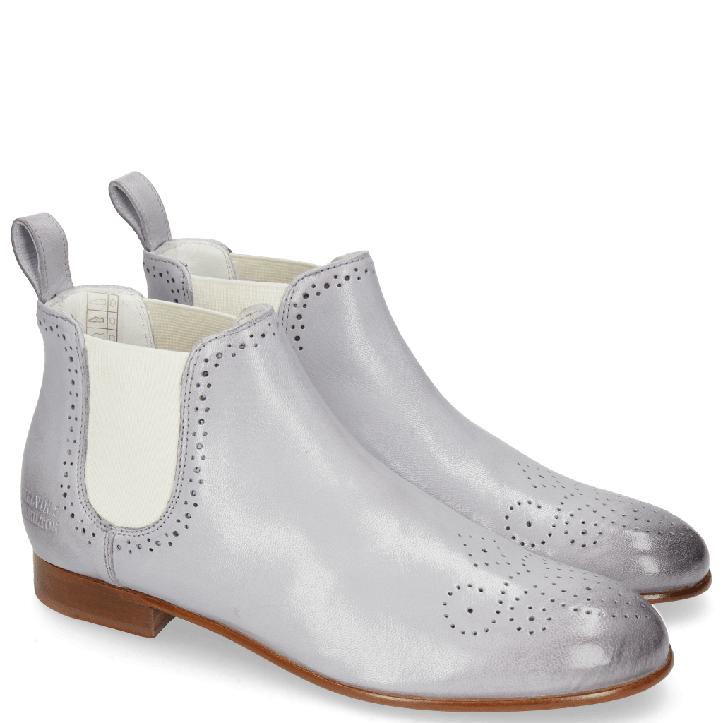 Ankle boots Sally 16 Salerno Lavender Elastic Off White