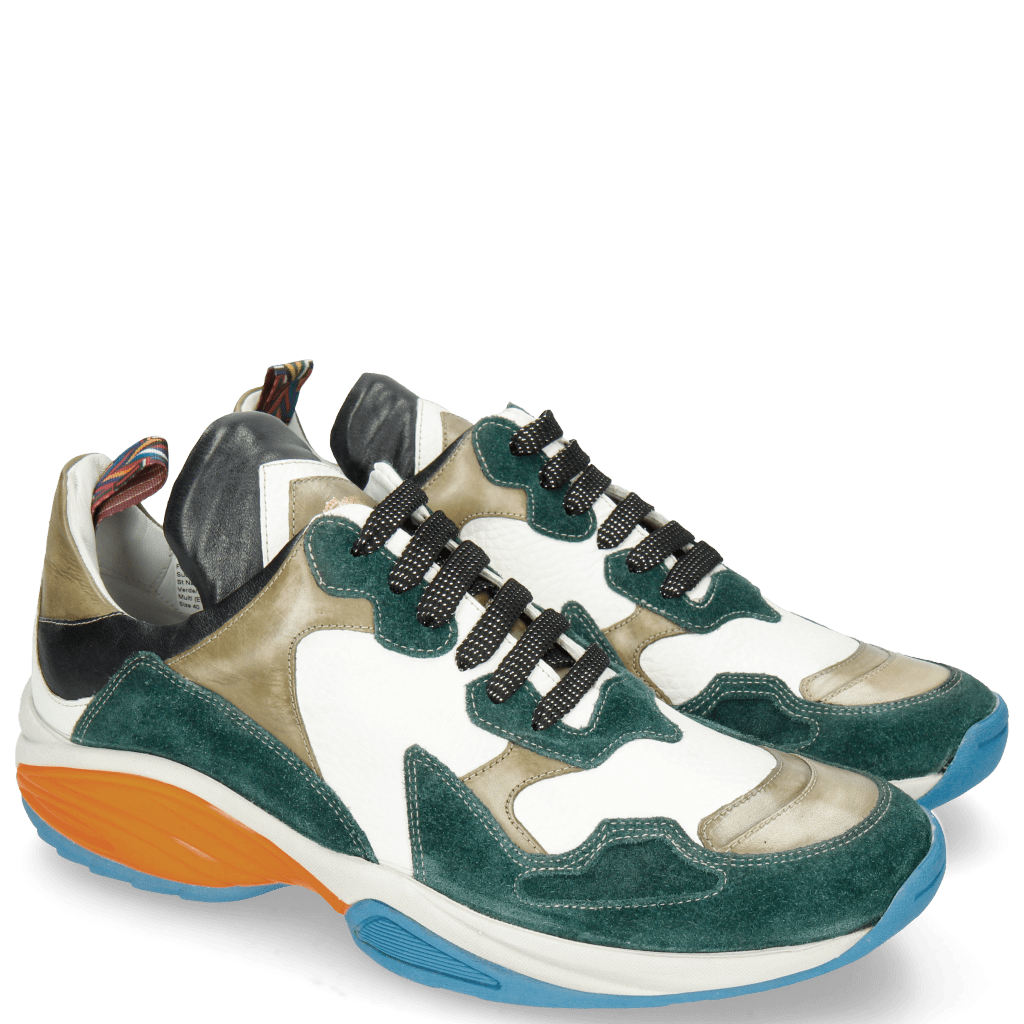 Sneakers Flo 1 Suede Pattini Verde Milled White Olive