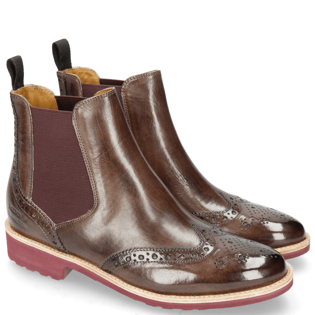 Ankle boots Selina 6 Stone Elastic Burgundy
