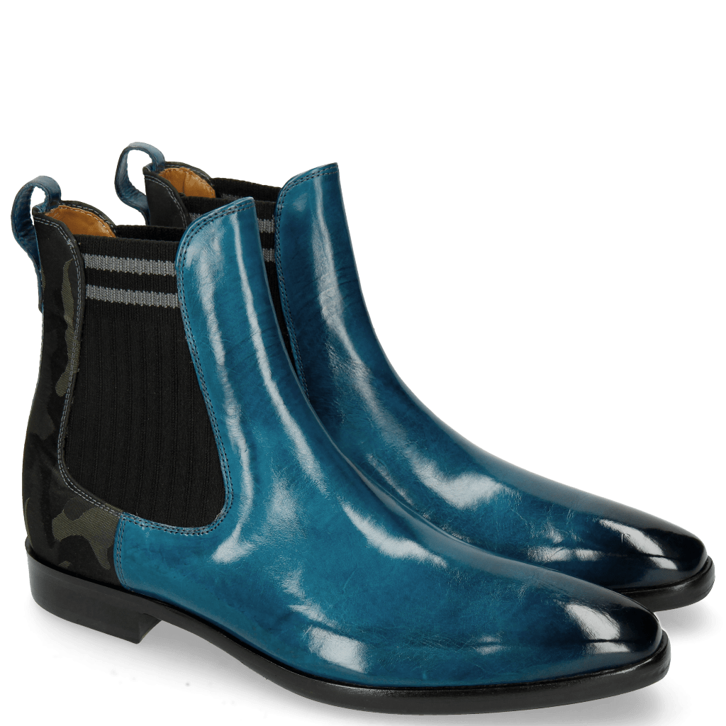 Ankle boots Emma 8TM Mid Blue Camo Satin